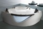 Гидромассажная угловая ванна со стеклянным окном Golston G-1515